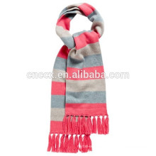 15STC2015 striped knitted cashmere scarf